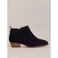 White Stuff Wide Fit Suede Ankle Boot - Navy