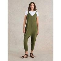 White Stuff Women's Selina Jersey Jumpsuit Sleeveless Full Length V Neck Romper