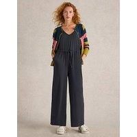 White Stuff Womens Jasmin Jersey Jumpsuit Sleeveless V Neck Casual Ladies Romper