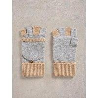 White Stuff Poppy Knitted Flip Mitt - Grey