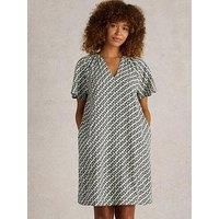 White Stuff Lindsay Linen Blend Dress - Ivory