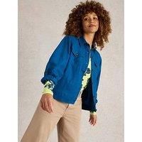 White Stuff Camille Linen Jacket - Blue