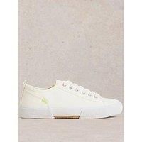 White Stuff Pippa Canvas Lace Up Trainer - White