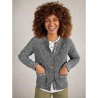 White Stuff Bailey Cotton Cardi - Navy