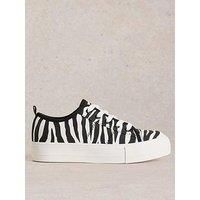 White Stuff Pippa Canvas Flatform Trainer - Black