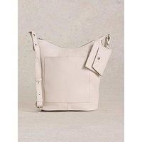 White Stuff Fern Leather Cross Body Bag Pale Ivory