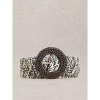 White Stuff Raffia Belt - Black