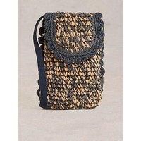 White Stuff Coco Raffia Phone Bag