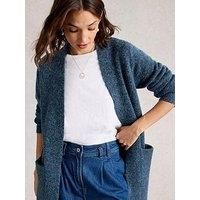 White Stuff Erin Long Line Cardi - Blue