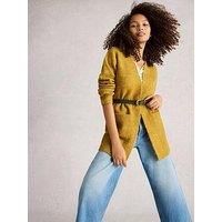 White Stuff Erin Long Line Cardi - Yellow