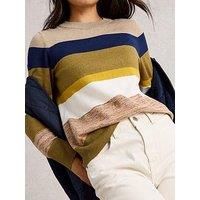 White Stuff Katie Stripe Jumper Green Multi
