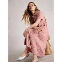 White Stuff Rua Jersey Shirt Dress - Pink