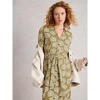 White Stuff Annie Jersey Shirt Dress - Green