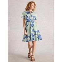 White Stuff Ria Jersey Shirt Dress - Blue