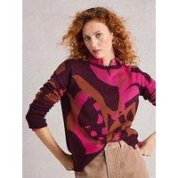 White Stuff Olive Colourblock Jumper Plum Multi