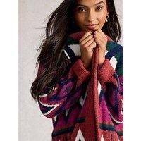 White Stuff Alice Abstract Cardi - Purple