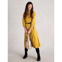 White Stuff Rua Embroidered Jersey Dress - Yellow