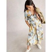 White Stuff Hazel Bias Cut Dress - Blue