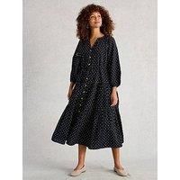 White Stuff Gina Midi Dress - Black