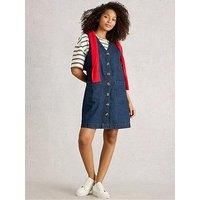 White Stuff Rose Denim Pinny - Blue