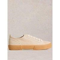 White Stuff Pippa Cord Lace Up Trainer - Beige