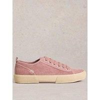 White Stuff Pippa Cord Lace Up Trainer - Pink