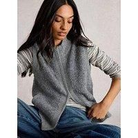 White Stuff Boucle Gilet - Grey