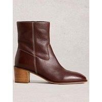 White Stuff Izzy Block Heel Ankle Boot - Brown