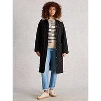 White Stuff Nolan Quilted Coat - Black
