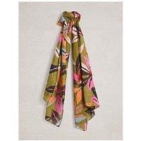 White Stuff Callie Printed Scarf - Green