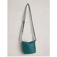 White Stuff Mini Fern Leather Crossbody - Blue