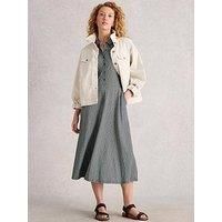 White Stuff Rua Jersey Half Placket Dress - Navy