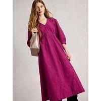 White Stuff Lucy Embroidered Dress - Pink