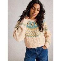 White Stuff Izzy Fairisle Jumper - Cream