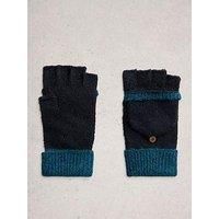 White Stuff Emma Knitted Flip Mitten - Blue