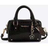 River Island Embossed Monogram Bowler Cross Body Bag