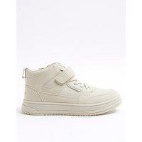 River Island Boys Hi Top Trainers - Beige