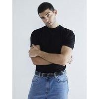 River Island 3 Pack Short Sleeve Slim Fit T-Shirt - Black