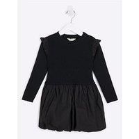 River Island Mini Mini Girl Bubble Hem Party Dress - Black