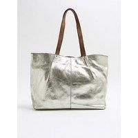 River Island Leather Metallic Shoulder Bag