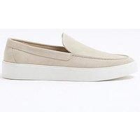 River Island Wedge Cupsole Loafer - Beige