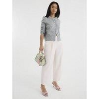 River Island Petite Straight Leg Trousers - Pink
