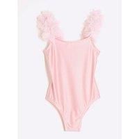 River Island 3D Flower Swimsuit - Pink