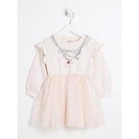 River Island Mini Mini Girls Tutu Necklace Dress - Light Pink