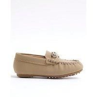 River Island Mini Faux Leather Loafer - Beige