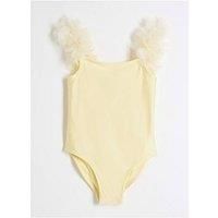 River Island Mini Girl 3D Flower Swimsuit - Yellow