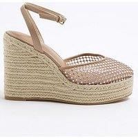 River Island Espadrille Diamante Wedges