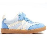 River Island Mini Girls Suedette Velcro Trainers - Light Blue