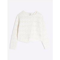 River Island Girls Textured Jumper - Cream