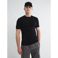 River Island Essentials Muscle Fit T-Shirt - Black